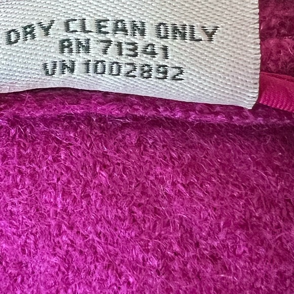 L.L. Bean with Bellandi Womens Coat Pink 100% Wool Made in Italy Fushia Size XS - Picture 8 of 13